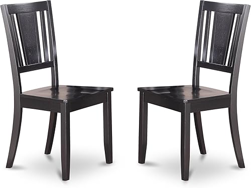 Miniatura 4 de East West Furniture NODU3-BLK-W - Juego de mesa de comedor de 3 piezas contiene una mesa de cocina rectangular con hojas de mariposa y 2 sillas de