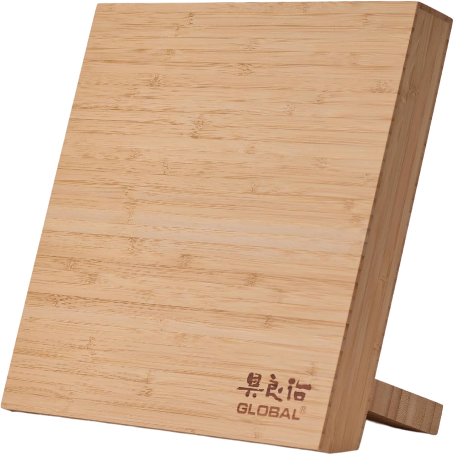 Global Bitoku 6 Piece Ukon Essentials Set - Magnetic Easel, 5 Knives: 8 inch Chef's, 9 inch Bread, 7 Inch Santoku, 6 inch Serrated Utility, 3.5 inch Paring, Bamboo