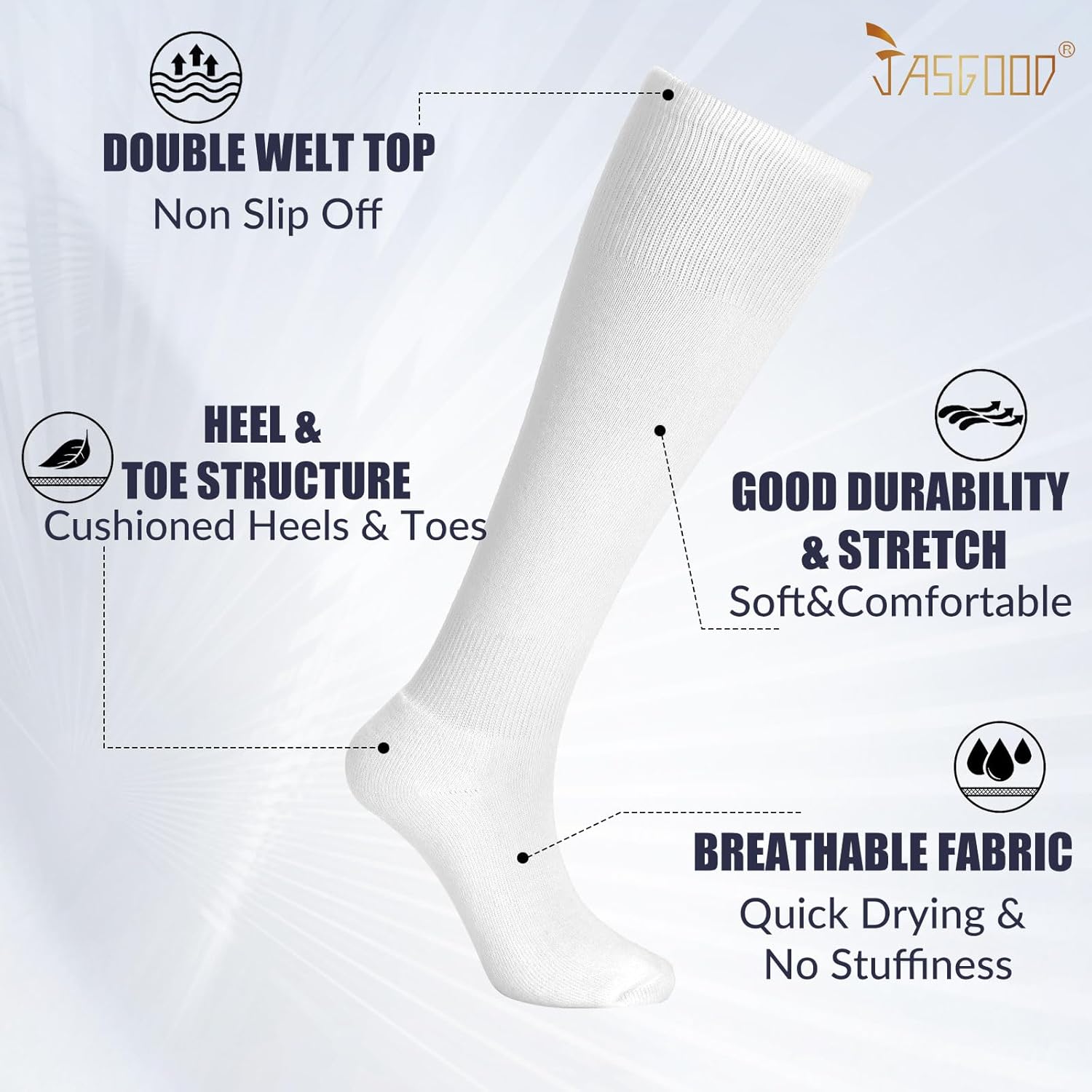 JASGOOD Baseball Belt and Socks Combo Set Adjustable Softball Belt and Socks Elastic Waist Belt for Child Youth - Image 3