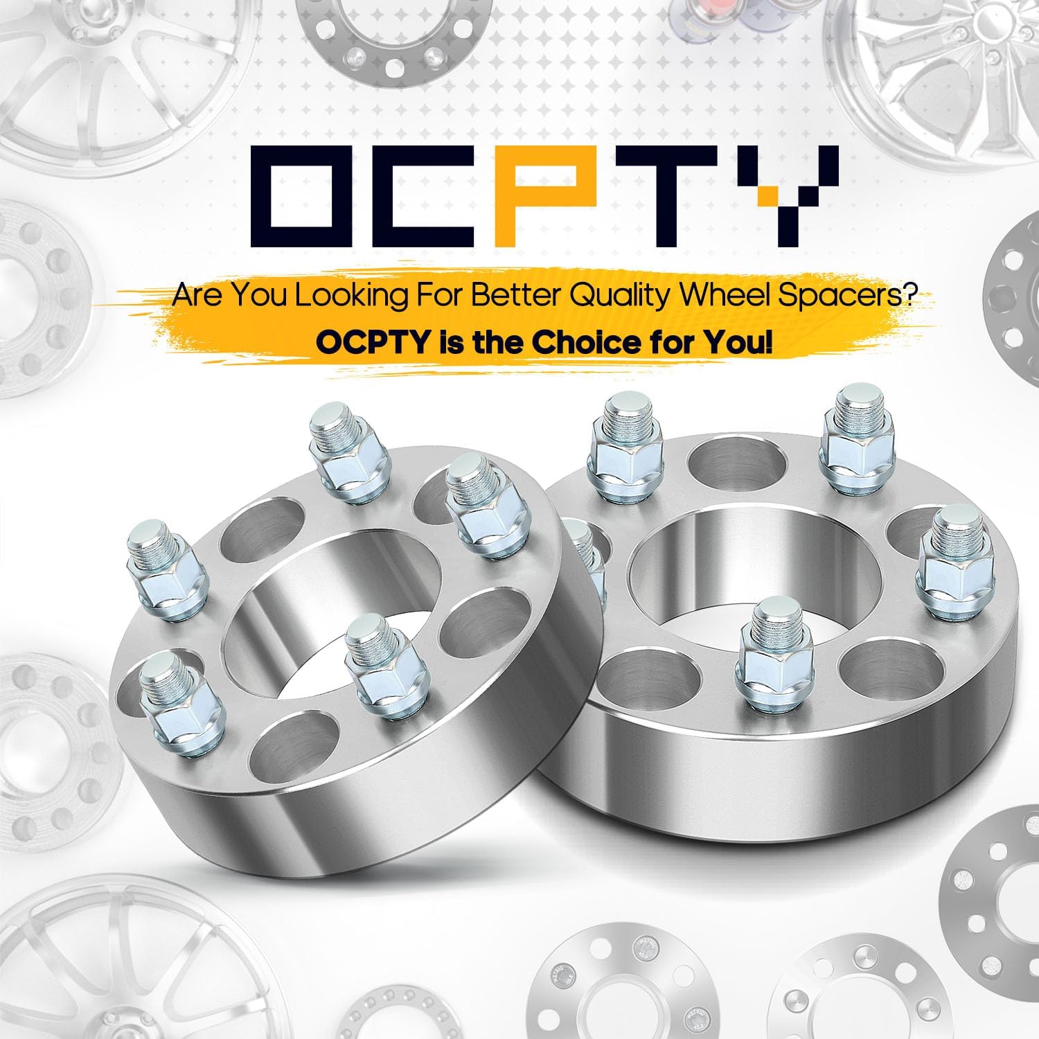 OCPTY 5x4.5 Wheel Spacers 1.5 inch with 14x1.5 Studs 71.5mm fit for 2005-2019 for 300 Wheel Spacers 2006-2019 for Charger Wheel Spacers 2set