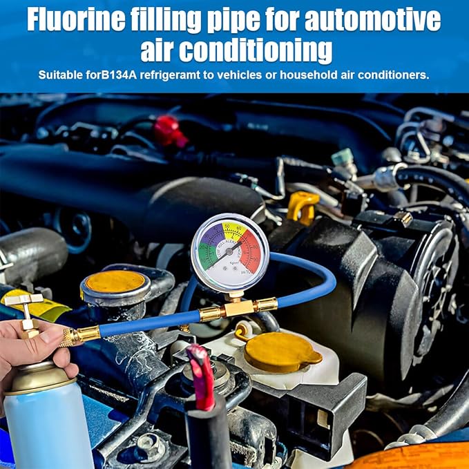 Kit de Manguera de Carga de Refrigerante R134A para Auto AC, 600-3000PSI miniatura 4