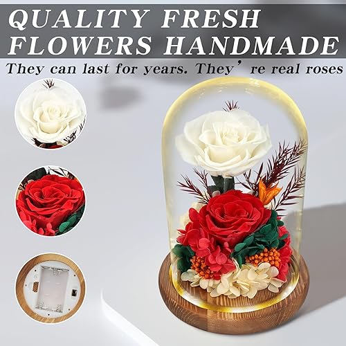 Miniatura 3 de Regalo de rosas de flores reales para mujer, regalo floral perfecto de larga duración para el amor y todas las ocasiones, flores frescas para