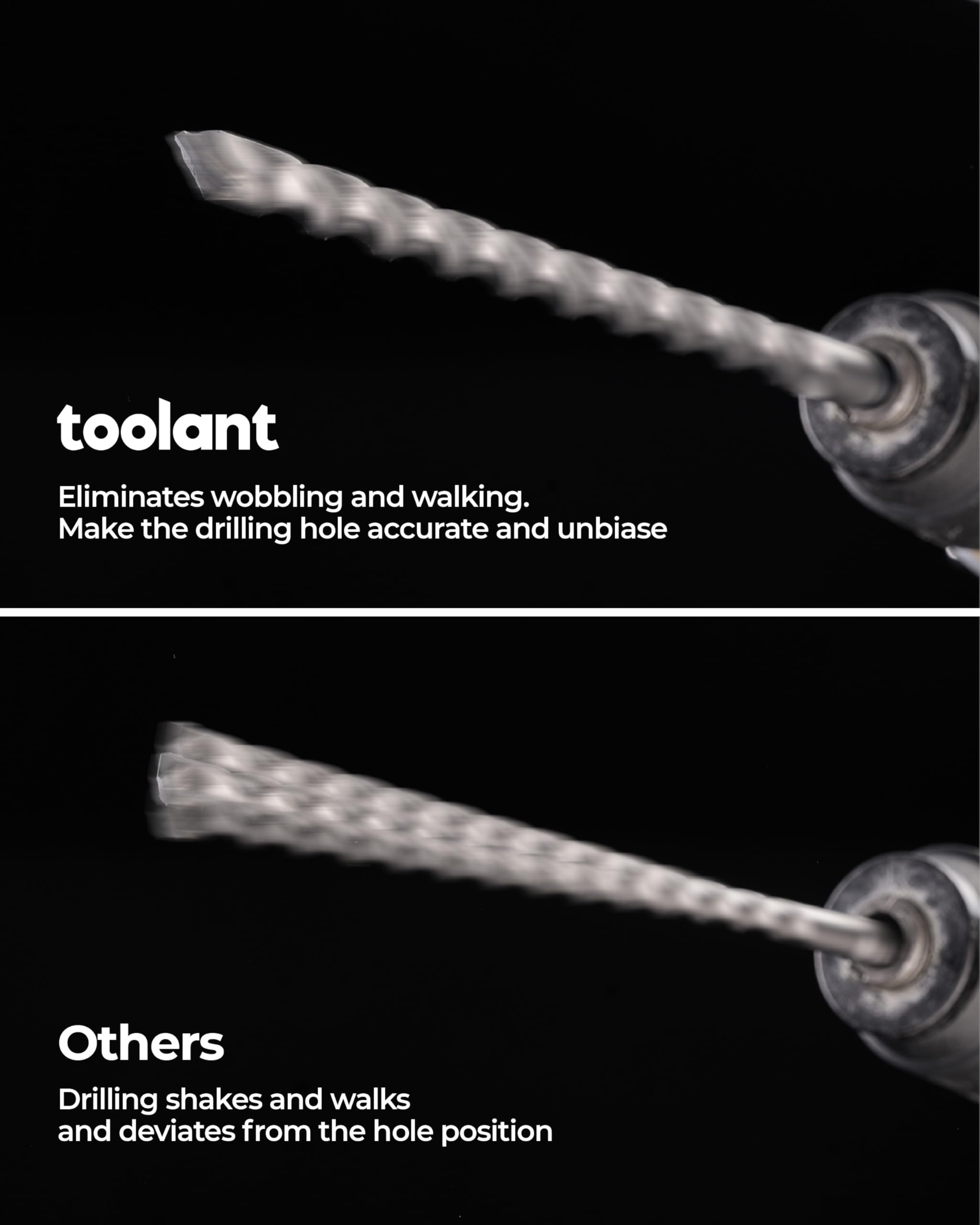 toolant SDS Plus - Set di punte per trapano a percussione rotante da 1,27 x 30,5 cm, 4 pezzi, con punta in carburo, 2 frese per calcestruzzo, muratura e mattoni