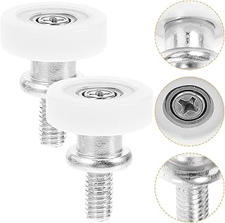 GLEAVI 10個 錆びないベアリング採用 冷蔵庫引き出し用滑車 ネジ付きスライドローラー 耐久性冷蔵庫パーツ ドアハンドル車輪交換向け