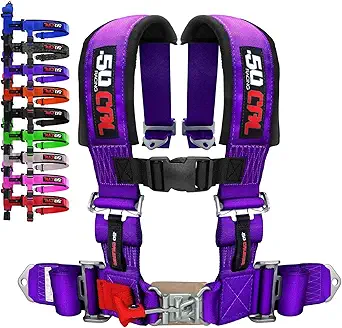 4 Point Harness for Bucket Seat with Quick Release Latch - 9 Color Options
