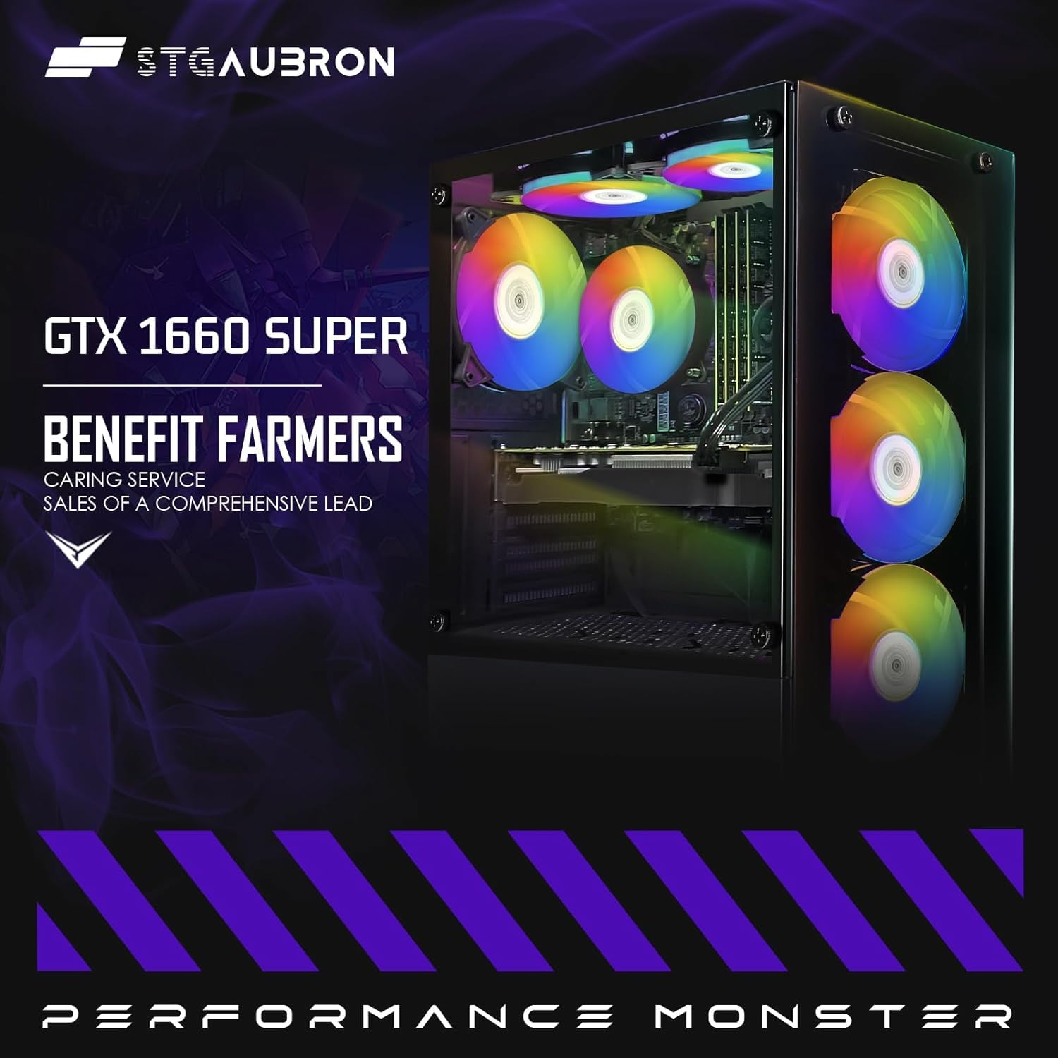 STGAubron Gaming PC Desktop, Intel Core i7 up to 3.9G, GeForce GTX 
