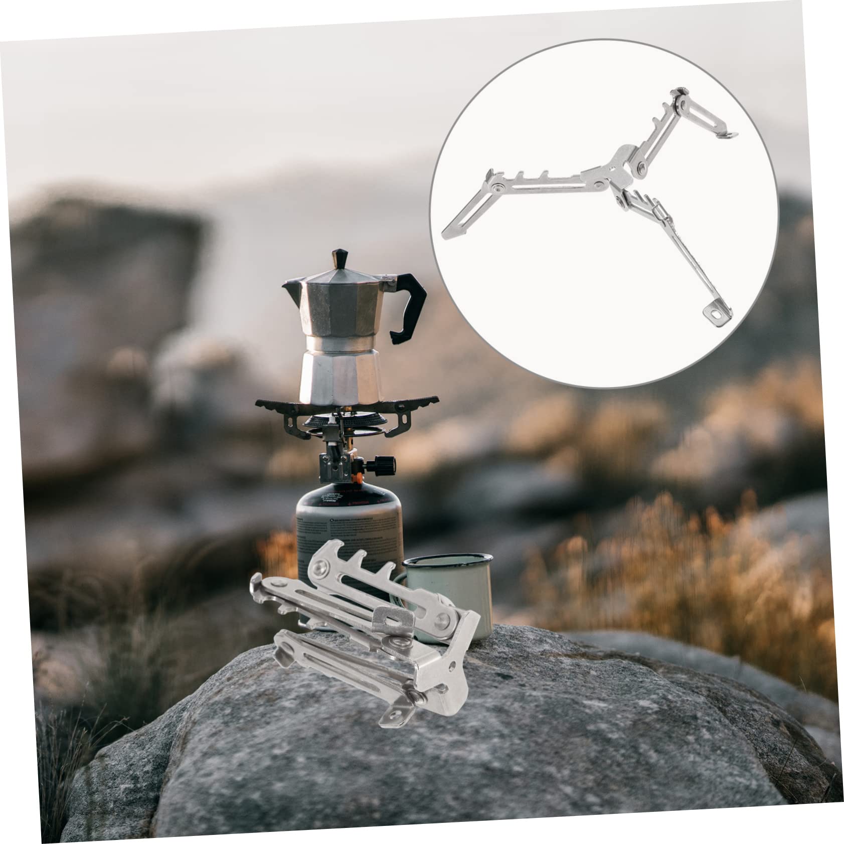 BESPORTBLE Gastank Halterung Bausatz Stativ Benzinkanister Gaskanister Adapter Schlauch Tandoor Propanbrenner Tragbar Wiederaufladbar Regler Campinggas Jet Aluminiumlegierung Silver