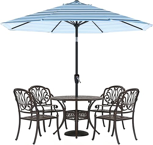 Miniatura 30 de ABCCANOPY Sombrilla de patio al aire libre de 7.5 pies, sombrilla de mesa con protección UV con manivela para una fácil instalación, adecuada