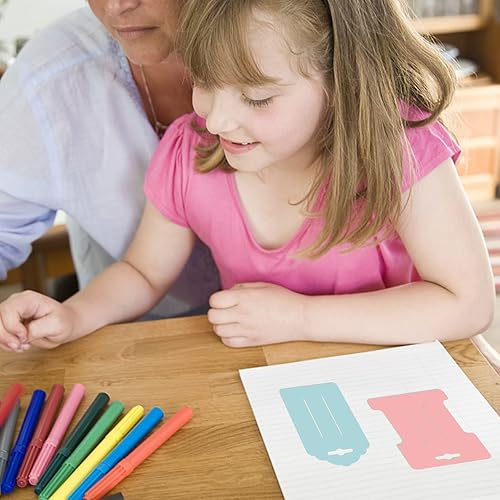 Miniatura 8 de BENECREAT Plantillas de corte de tarjeta de lazo de 3 estilos, tarjetas de clip para el cabello, plantillas de acero al carbono para álbumes de