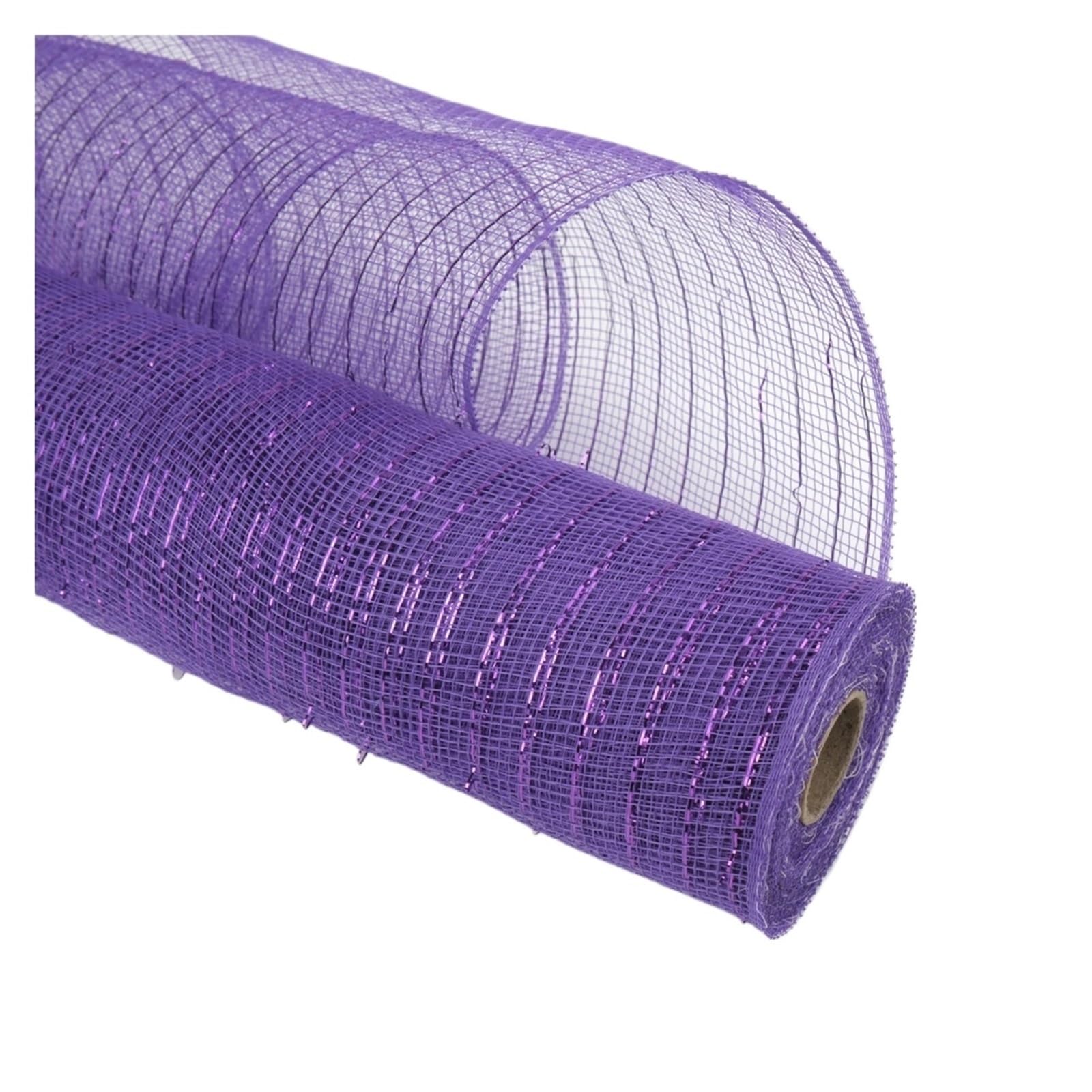 Geschenkband 2/3 Stück Bänder Deko Mesh Band Urlaub Kränze DIY Haustür Dekoration Hochzeit Versorgung(Purple,3pcs)