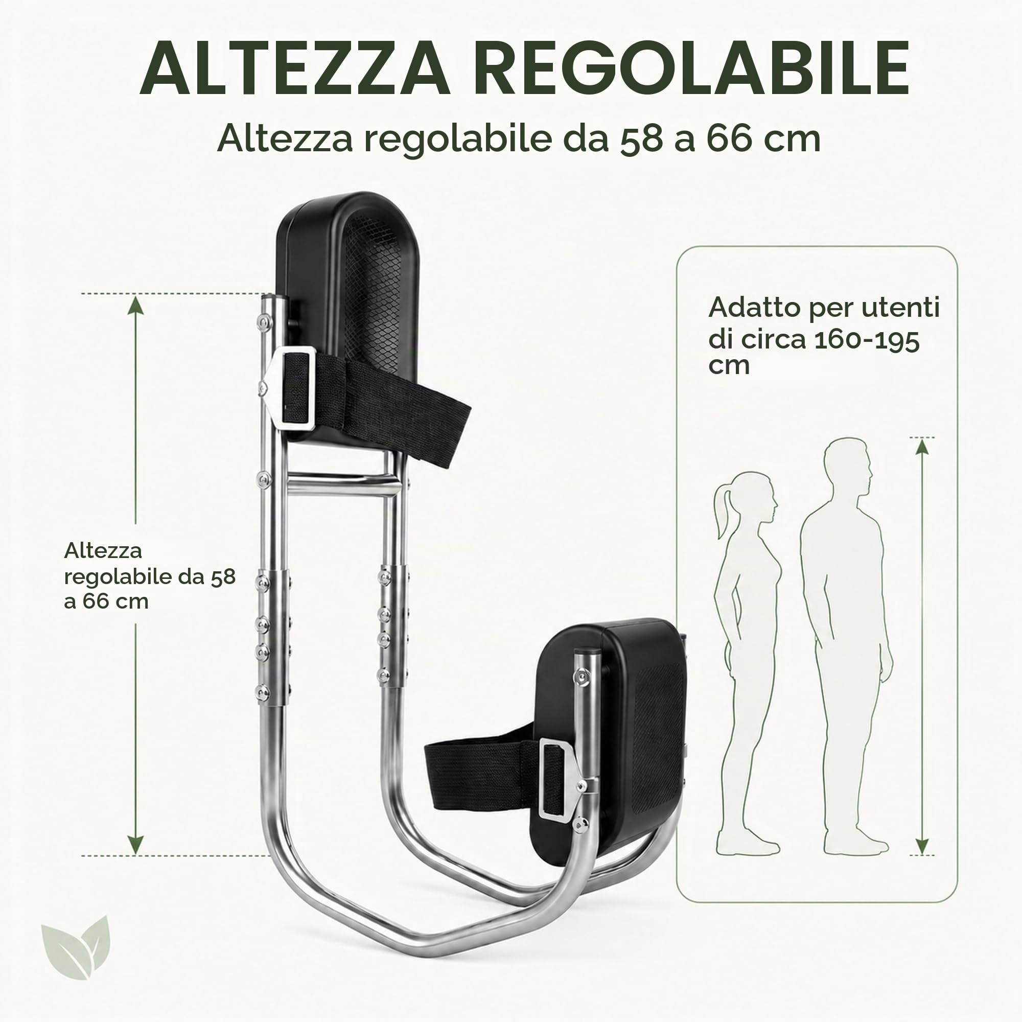 Ginocchiera per giardinaggio, sedia in ginocchio con funzione di seduta, sgabello da giardino, regolabile, portatile, comfort per ginocchia da 160-195 cm di altezza, protezione per ginocchia