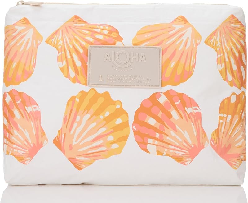 Necessaire ALOHA Collection Mid Pouch Papaya, leve e compactável, 29,21 cm x 5,08 cm x 21,59 cm