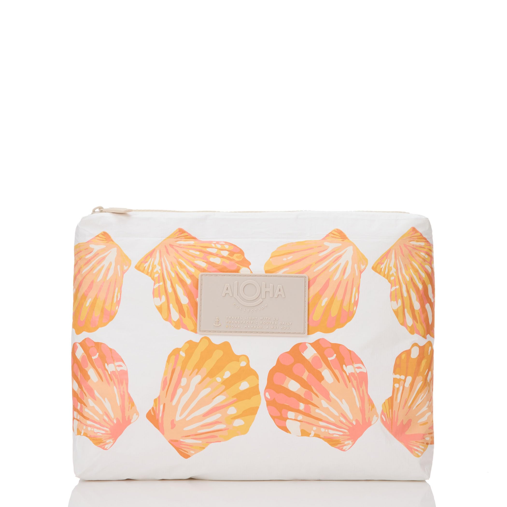 ALOHA Collection Mid Pouch, Lightweight, Packable, &amp; Splash-Proof Pouch for Travel, Makeup, Toiletries, Organization, Gym, Pool &amp; Beach. Easy to Clean Material. (11" x 8.5")