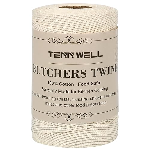 Tenn Well Cooking Twine, 3Ply 656Feet 1mm Food Safe Cotton