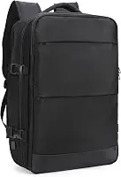 Mochila feminina de viagem grande, impermeável, aprovada como bagagem de mão, para trilha e esportes ao ar livre, C1 - Preto, Large