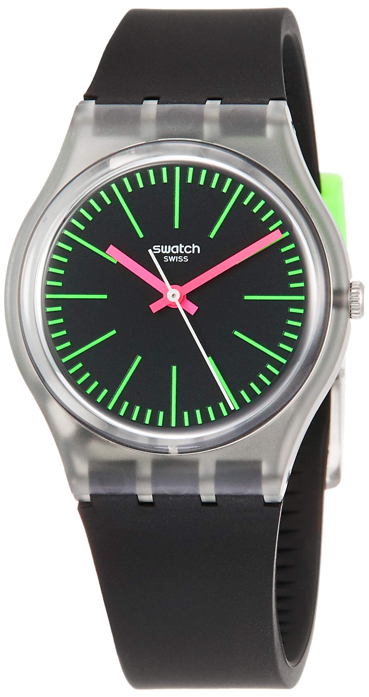 SwatchUnisex-Adult Quartz Watch, Analog Display and Silicone Strap GM189