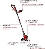Einhell Coupe-bordures sans fil GE-CT 18/25-1 Li-Solo Power X-Change (18 V, largeur de coupe 25 cm, bloc moteur inclinable et pivotant, vendu avec 20 lames plastique et 1 bobine de fil, sans batterie) - 3