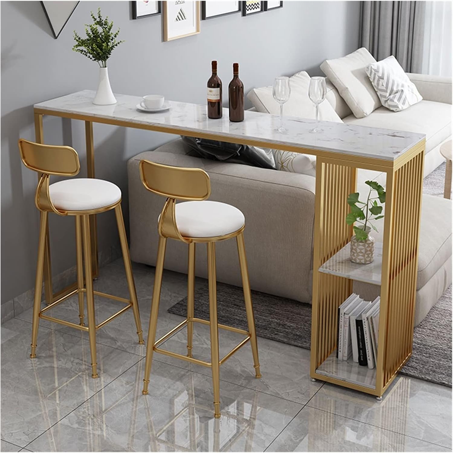 Bar Height Bar Table 41inch Marble Bar Table Home Living