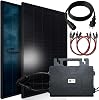 SUNNIVA 920 W Balcony Power Station BIFAZIAL Full Black Complete Socket ASTRO-E 800 W Inverter PV Solar System 2 x 460 W Glass/Glass Solar Modules Includes 5 m Cable Bluetooth WiFi Complete Set