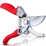 Kynup Pruning Shears for Gardening, Garden Hand Shears, Professional Bypass Pruner Hand Shears Heavy Duty, Pruners for Gardening, Garden Clippers, Hedge Shears, Garden Tools(Red) V11 Red