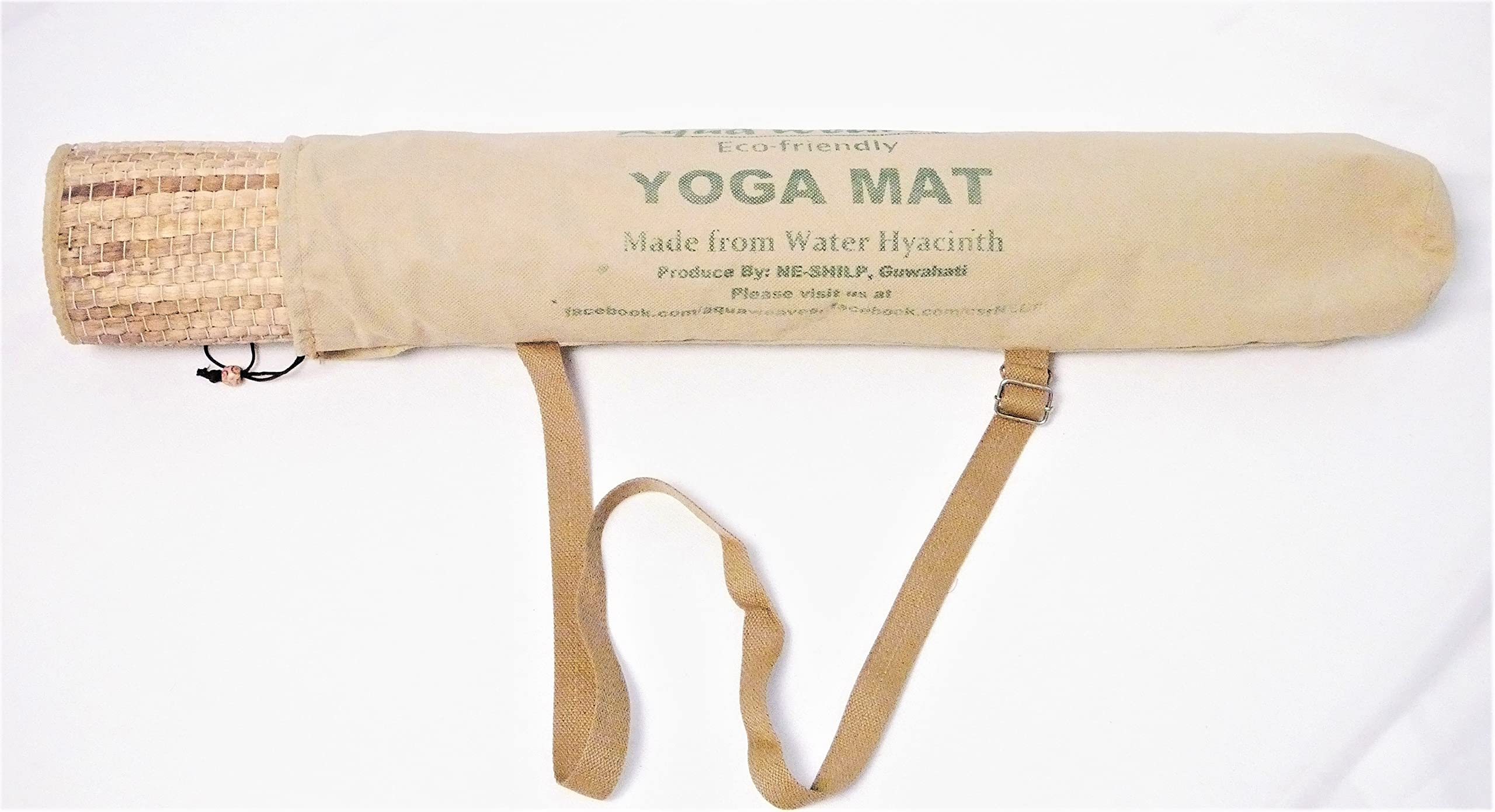 NE-SHILP Eco Friendly / Natural Fiber / Water Hyacinth Handmade Yoga mat / exercise mat for Fitness with free Carrying Bag-image-28