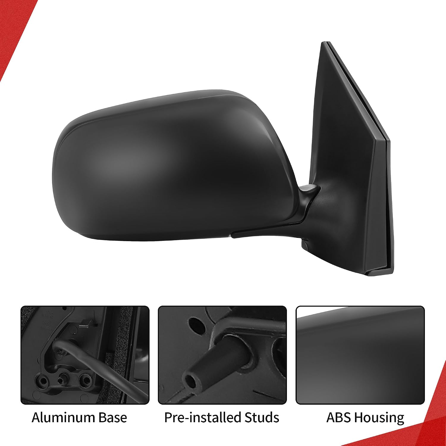 YITAMOTOR Right Passenger Side Mirror Door Mirror Compatible With 2009 2010 2011 2012 2013 Corolla Power Adjusting Power Heated Manual Folding Black Rear View Mirror