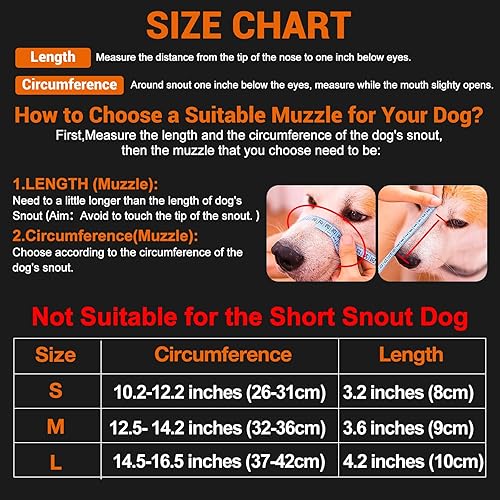 Miniatura 6 de Bozal para perro, difícil de caer, transpirable, para perros grandes, medianos y pequeños, bozal suave y ajustable para perros que permite beber y