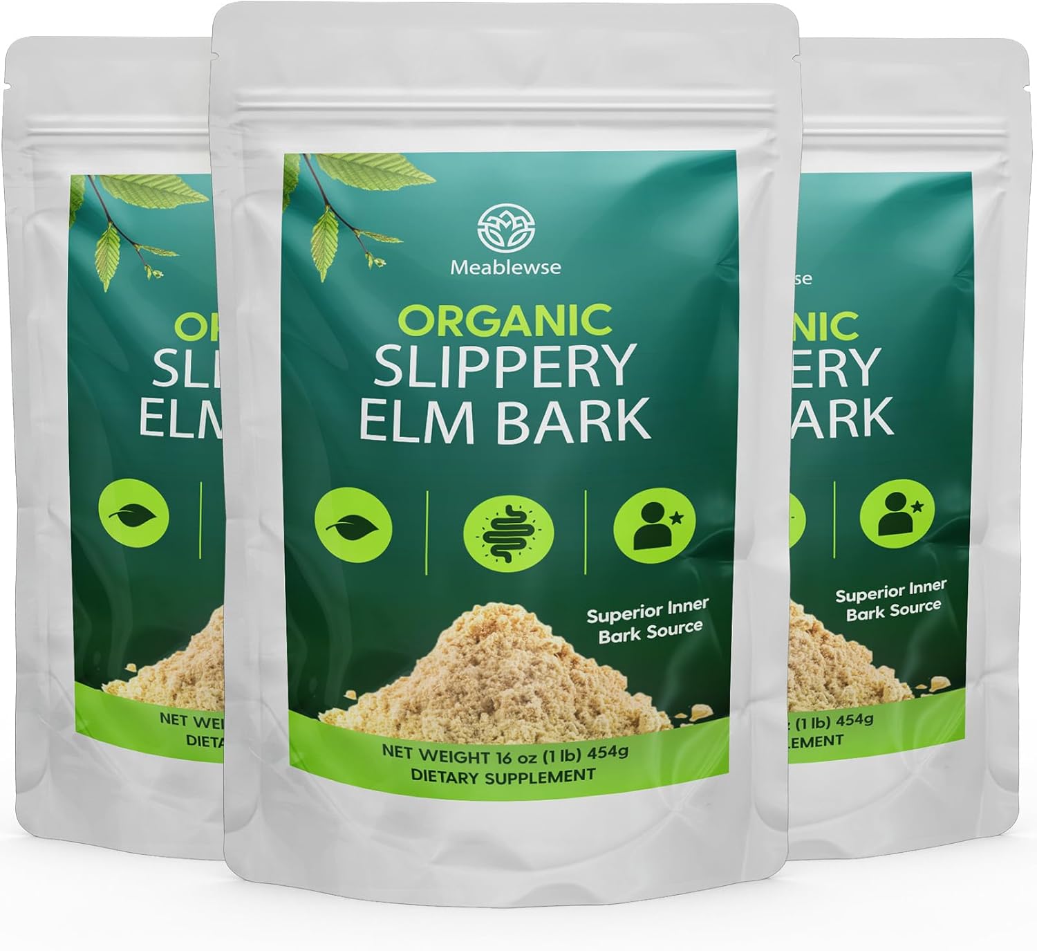 Slippery Elm Powder for Throat & Digestive Health
