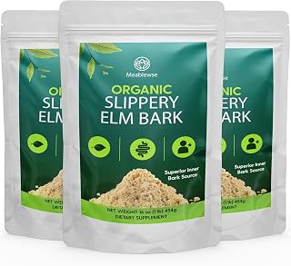 Slippery Elm, Natural Herbs Slippery Elm Powder for Soothing Throat* & Digestive, Diarrhea, PH Balance, Gut Health - with Superior Inner Bark Source, 100% Pure & Vegan, Non-GMO, 3lb