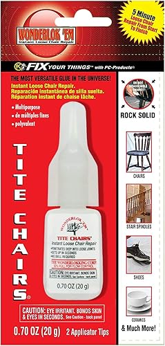 Wonderlokking Tite Chairs, adhesivo para juntas de sillas y reparación de muebles por PC-Products, 0.71 oz 208113
