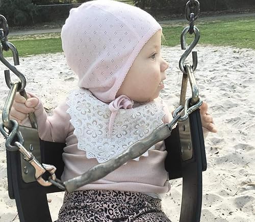 Miniatura 4 de GZMM Babero de bebé para niñas, babero de encaje suave para bebés de 0 a 12 meses, paquete de 2