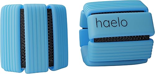 Miniatura 8 de Haelo Hoops - Juego de 2 pesas ajustables para muñeca y tobillo (1 libra cada una), para yoga, danza, barras, pilates, cardio, aeróbicos, caminar