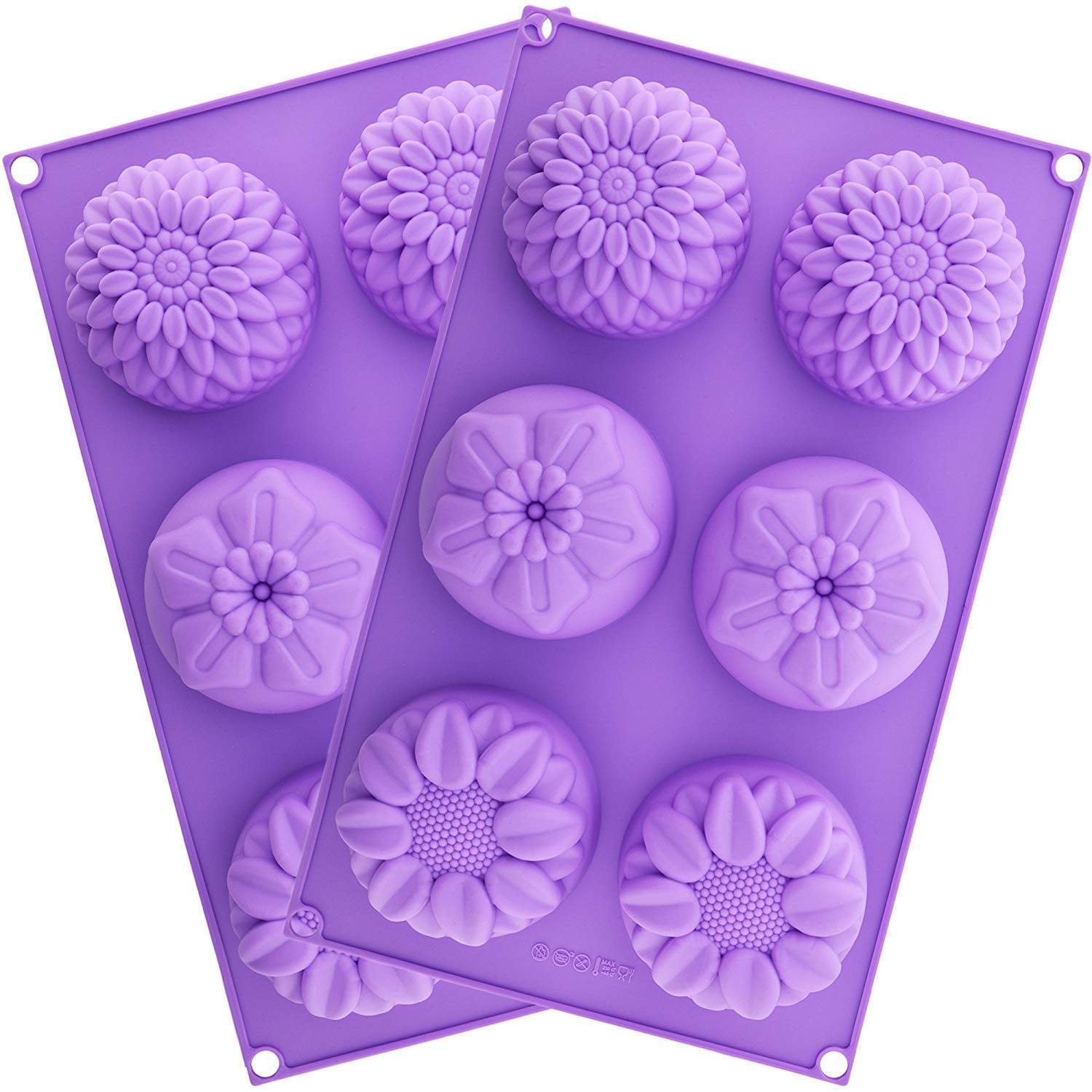 Topinon Silicone Gel Cavity Sunflower Mixed Flower Chrysanthemum Cupcake Baking