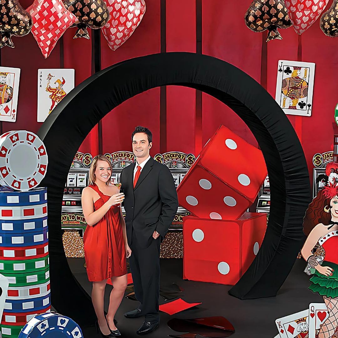 3D Cardboard Dice Set, 2 pieces - Stacks to 5 feet tall - Casino Party Decor