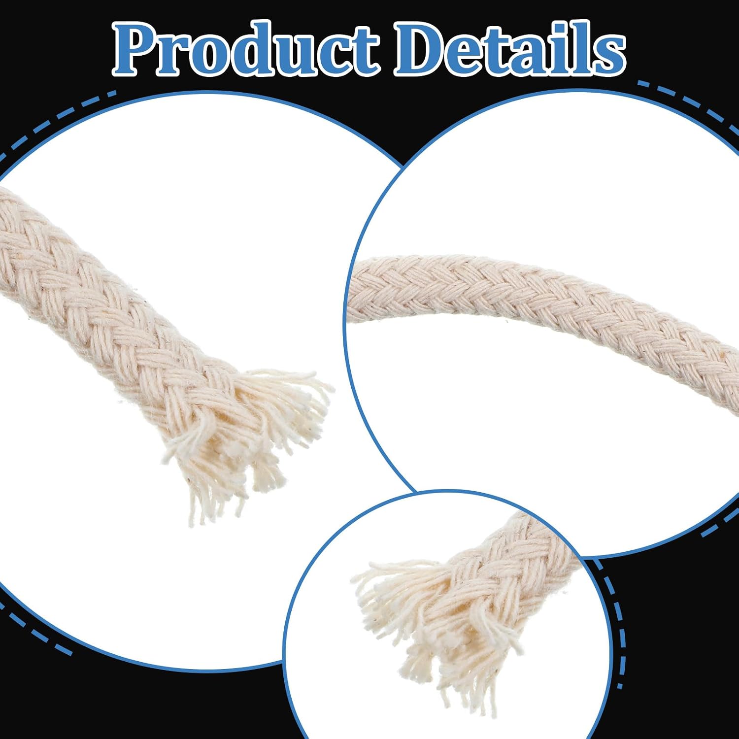 30Pcs 1/4" (6mm) Round Cotton Oil Lamp Wicks Replacement
