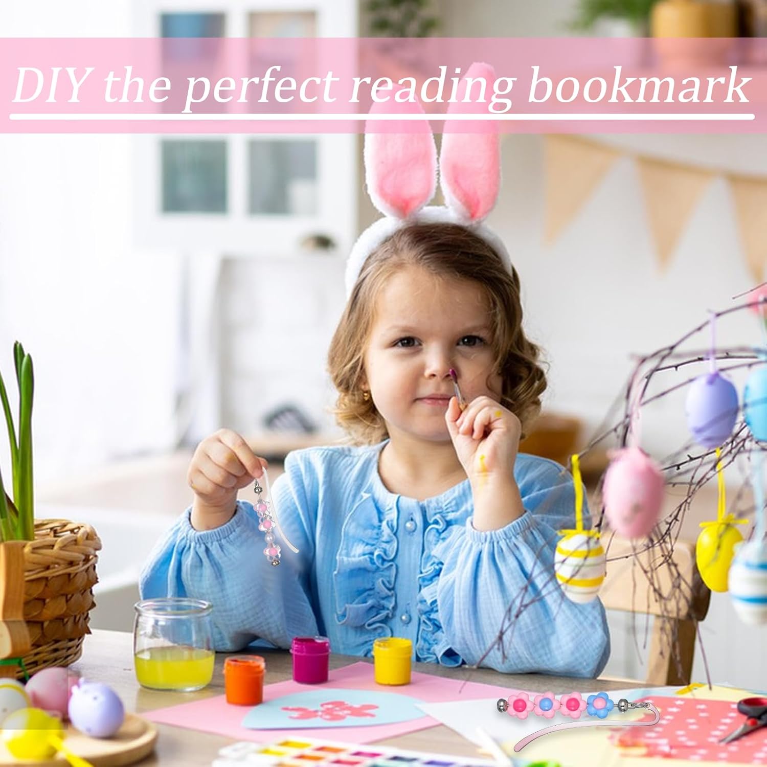 8 Pcs Beadable Bookmarks Metal Bookmark DIY Beaded Bookmark Blank Bar Bookmarks Crafts Beadable Items Gift for Book Lovers Student Teacher Office Supplies (Silver) - Image 7