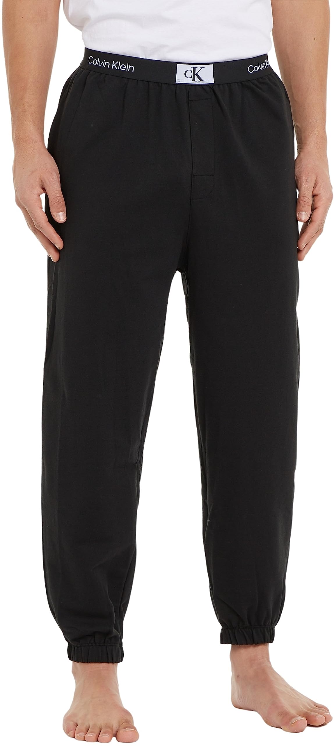 Calvin Klein Men Sweatpants Long, Black (Black), XXL