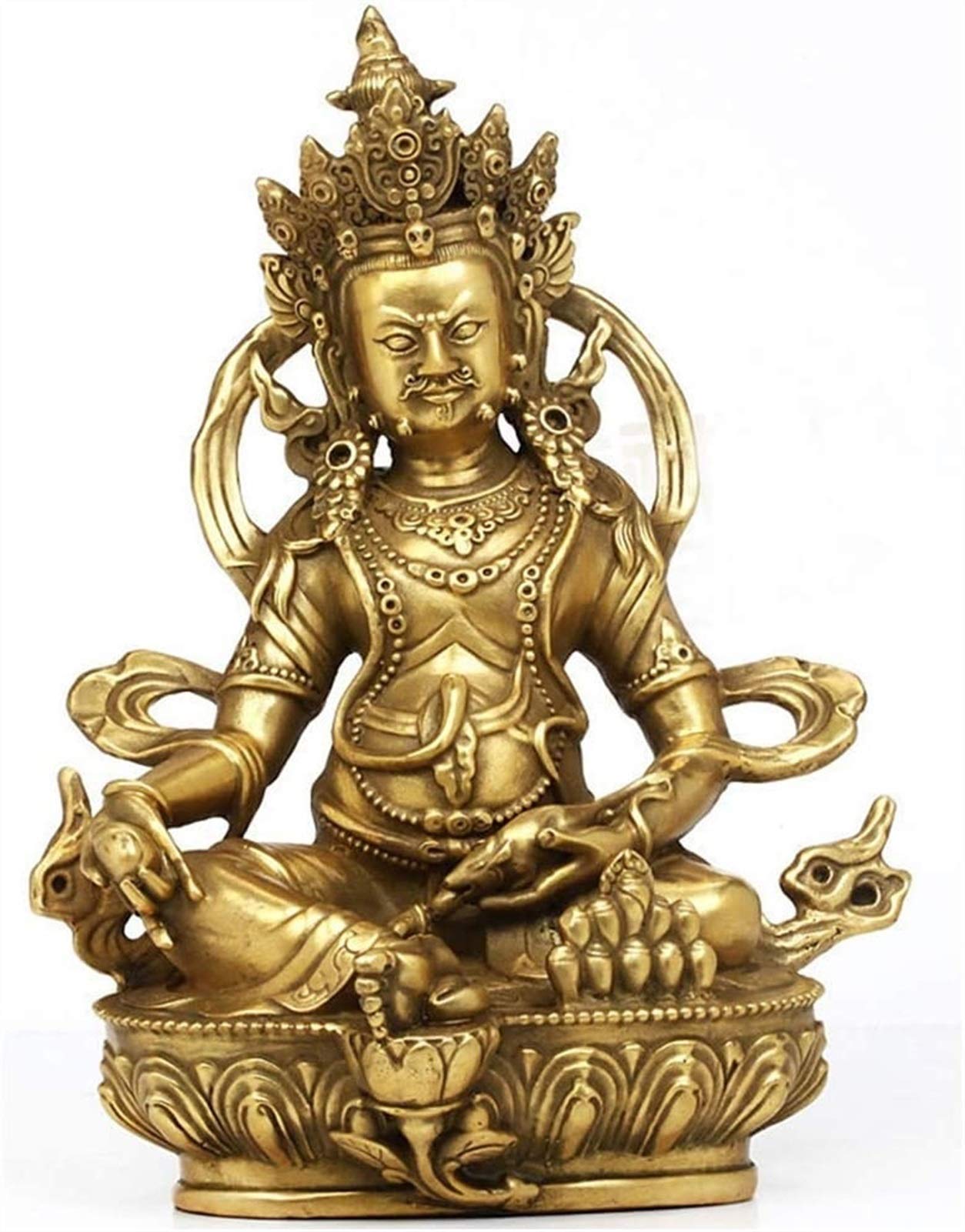 Attirant la Richesse Statue du Dieu Indien Feng Shui Jaune pour Maison