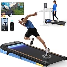 Devoko Walking Pad Treadmill with 6% Incline, Treadmills for Home, Under Desk Treadmill with LED, 105x42cm Belt, Walking Treadmill with App & Remote Control, Running Machines for Home & Office, 150KG