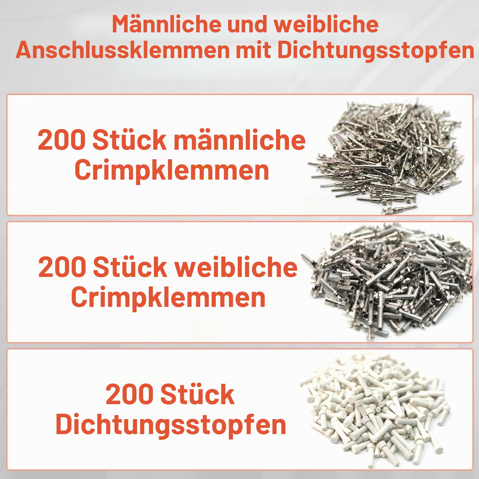 924-teiliges Deutsch Stecker Kit, DT Deutsch Steckverbinder Set, Kfz Steckverbinder mit Crimpzange, Abisolierzange & Entriegelungswerkzeug, 2/3/4/6/8/12-polig, kompatibel mit DT Serie