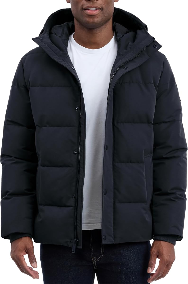 Michael Kors Men's Heavyweight Mens Puffer Jacket With Hood, Water Resistant