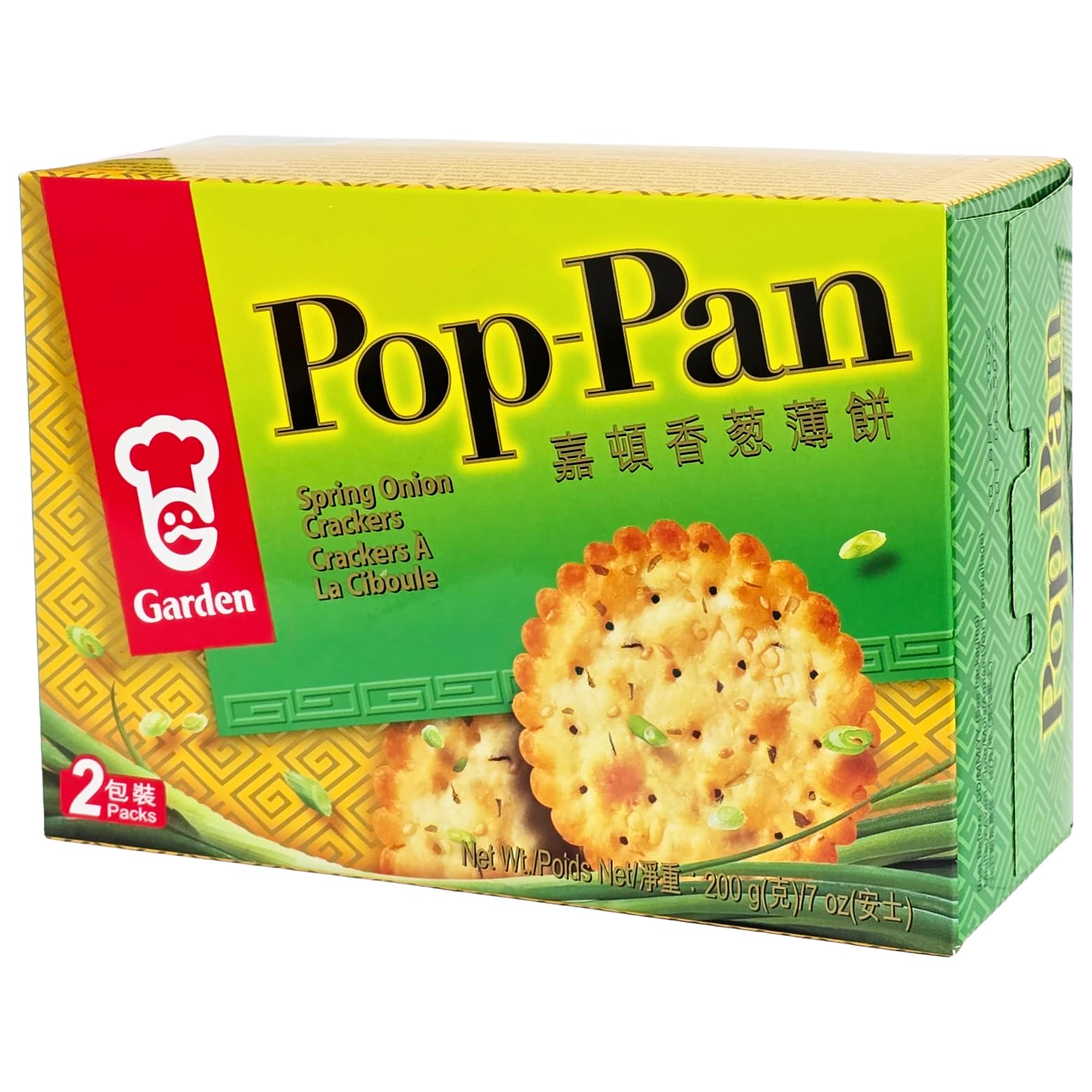 GARDEN Pop-Pan Spring Onion Crackers 200g (1 Pack)