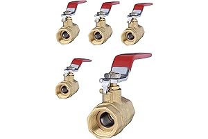 EFIELD 1-Inch 600 WOG FNPT Heavy Duty Full Port Brass Ball Valve