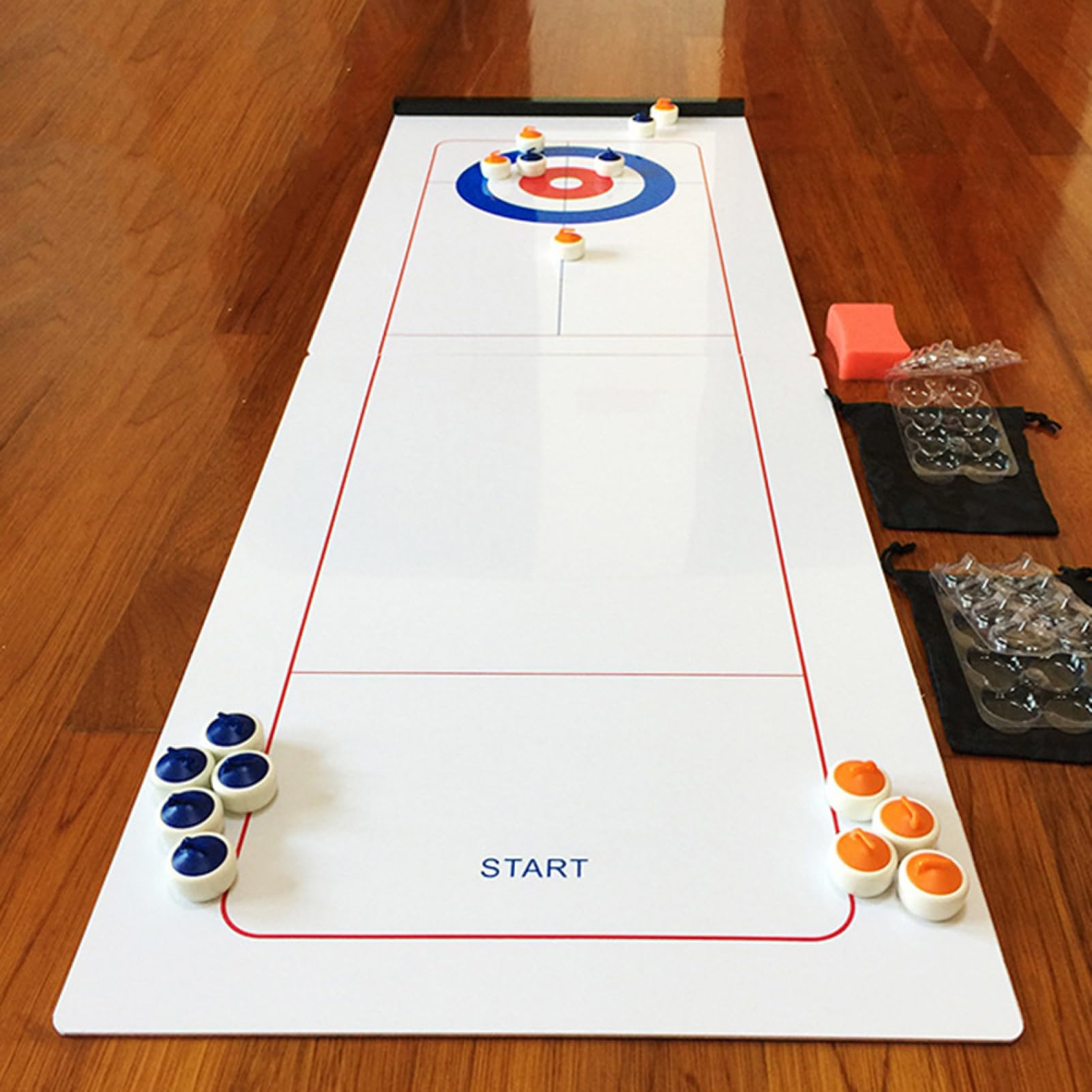 Mini Curling da Tavolo – Precision Glide Puck Kit, Set da per | Desktop, attività da Tavolo di Portatile, Attrezzatura da , intrattenimento Sociale per la Serata in Famiglia al klas
