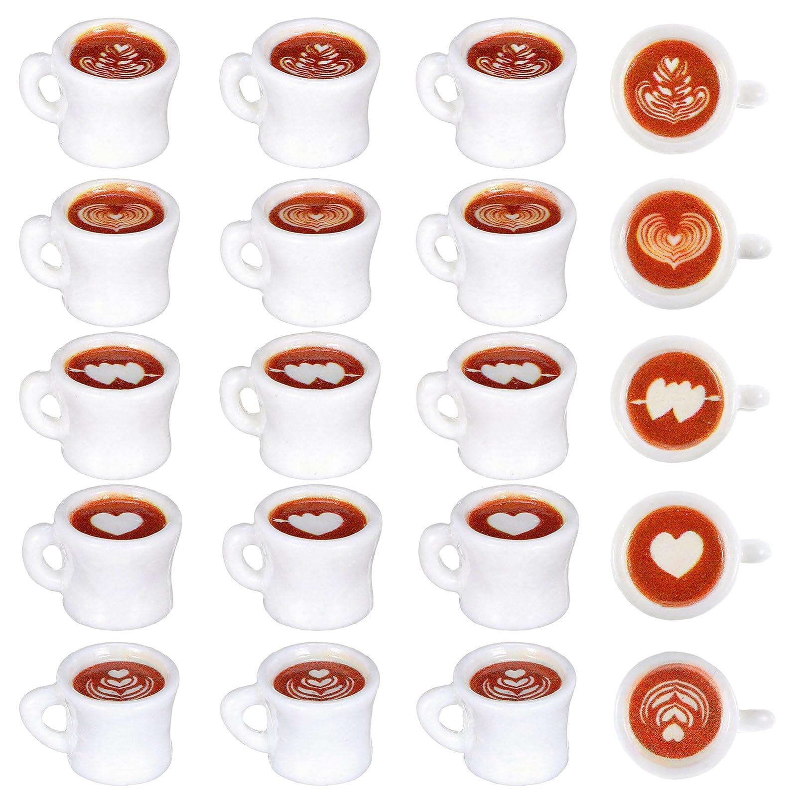 20 sztuk mini filiżanek do kawy, akcesoria do domku dla lalek, miniaturowy zestaw artykułów spożywczych 1/12 skrzatów, akcesoria do mini imprezy herbacianej, akcesoria do pieczenia, Boże Narodzenie