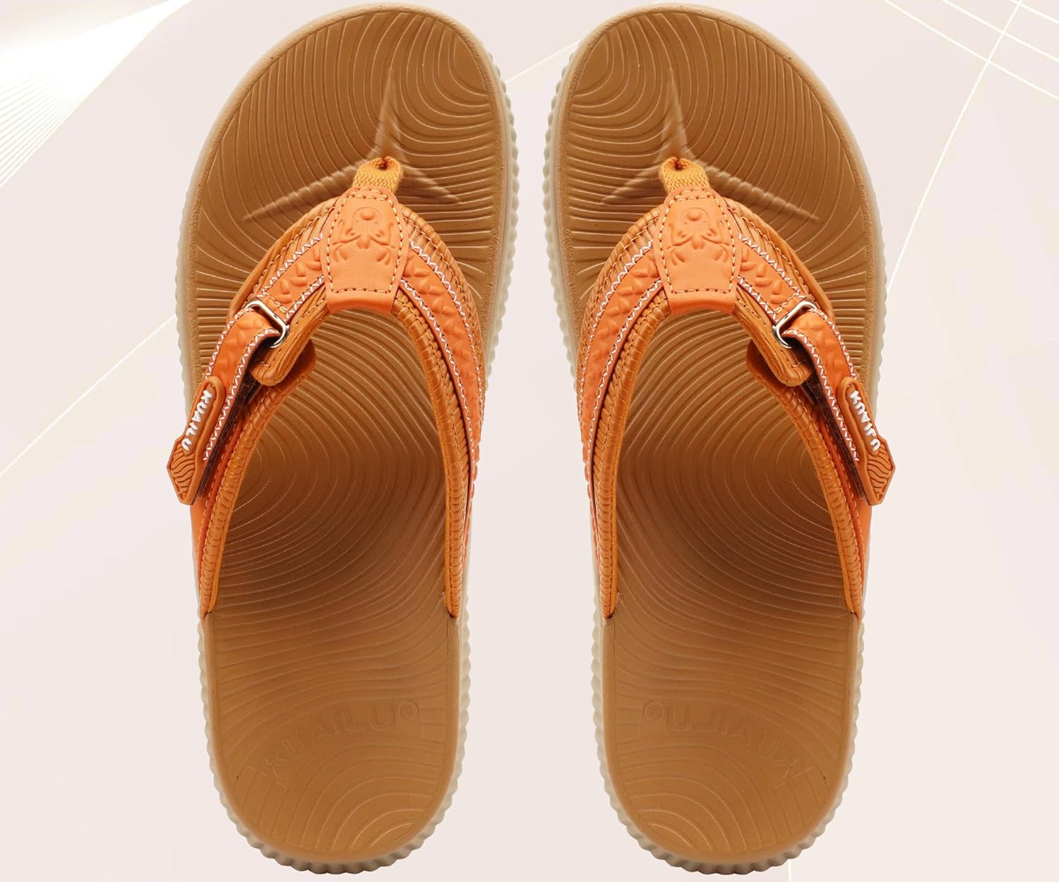 KuaiLu Womens Orthotic Cushion Flip Flops Sport Recovery Walking Sandals for Women with Comfortable Arch Support - Adjustable Flatform Slip On Indoor Outdoor For Summer Casual - Image 3