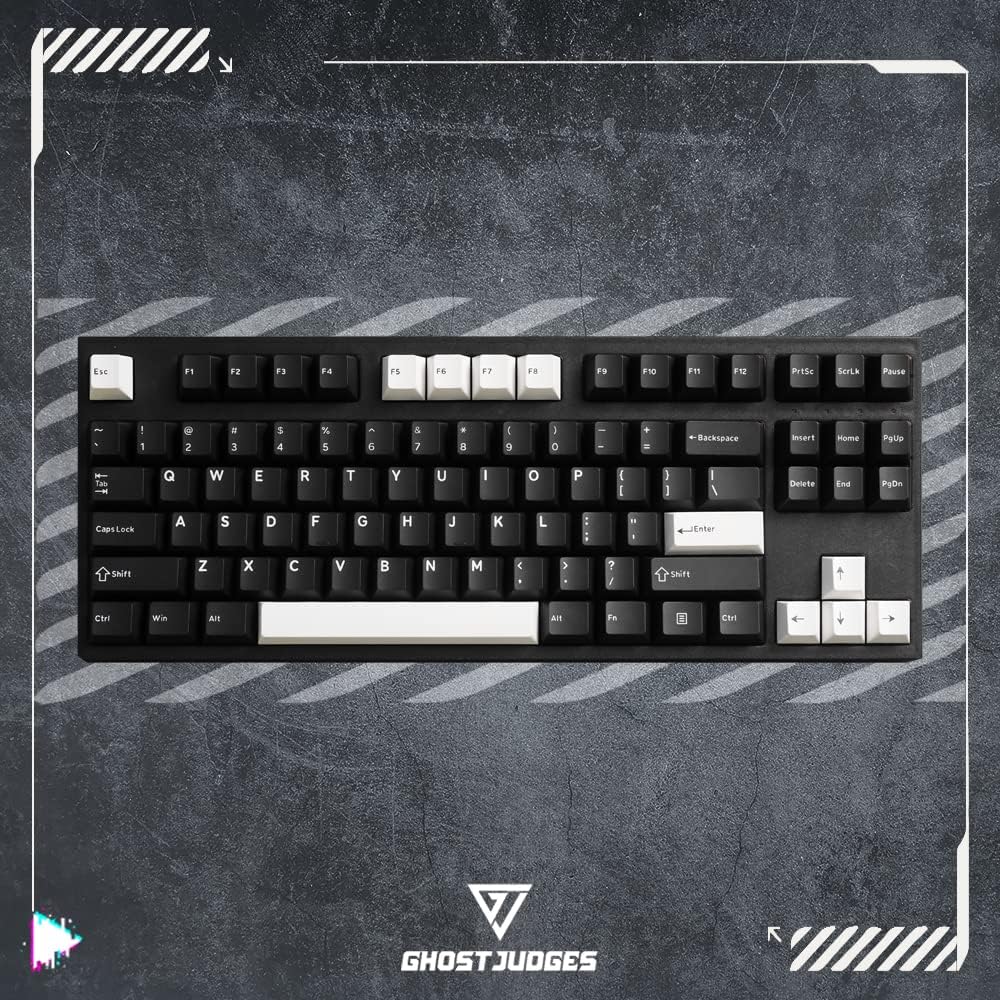 KPREPUBLIC Ghost Judges WOB Colorway Cherry PBT Doubleshot keycap for mx Keyboard 60 65 87 104 gh60 xd64 xd68 bm60 bm65 (GJ WOB Keycap x1)