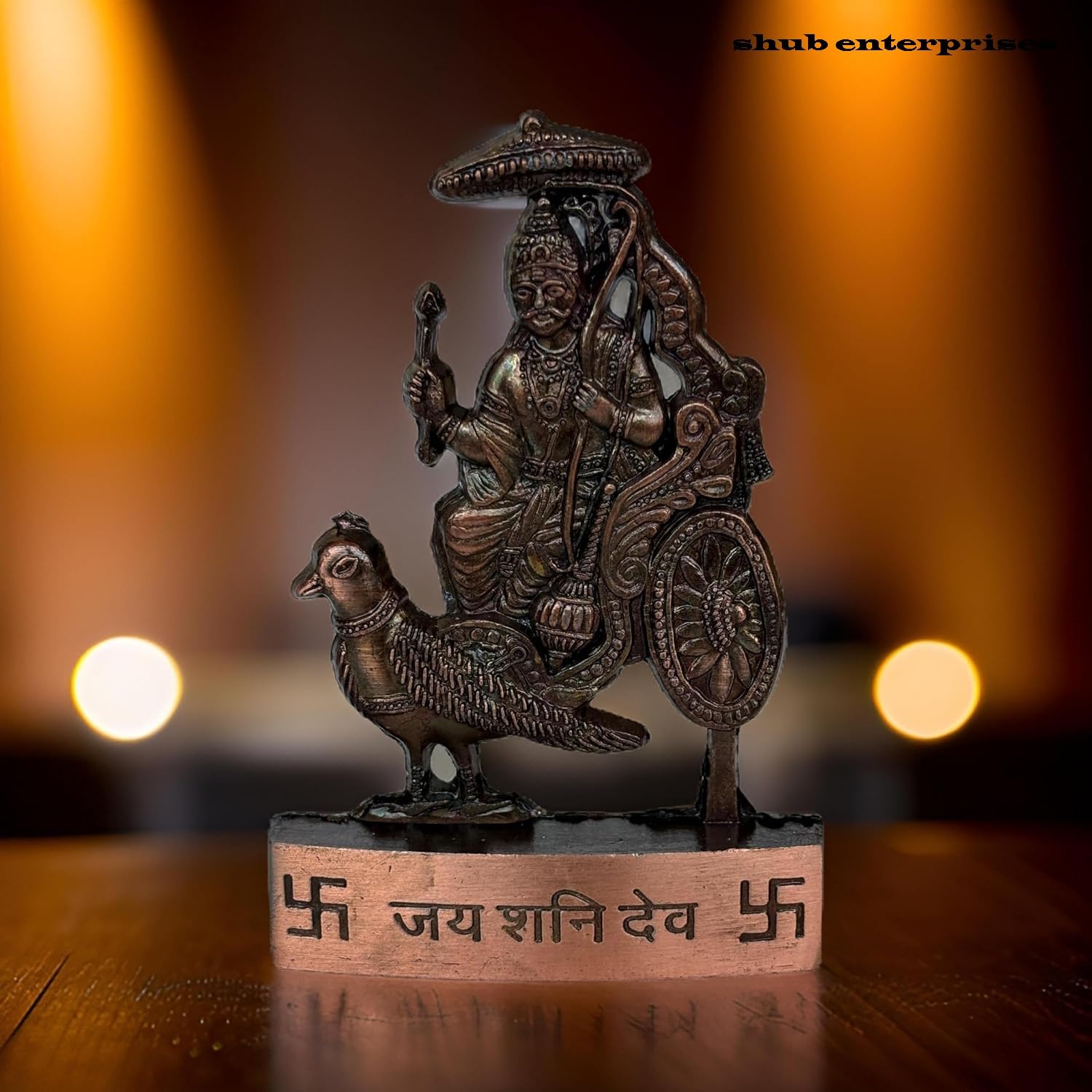 Lord Shani Dev Idol - Handmade Metal Statue -6