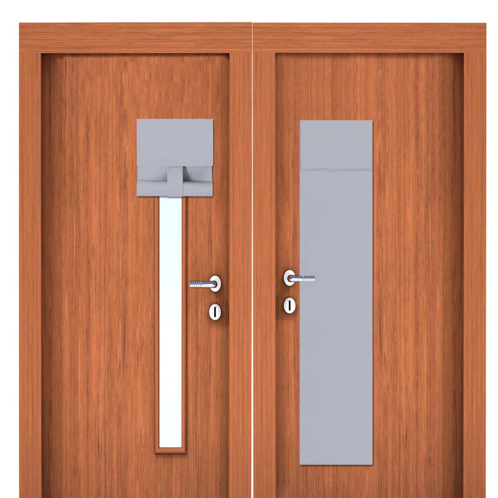 Maritown Classroom Door Curtains Set of 2 No Drill Blackout Privacy Door Window Blinds Front Door Curtain Stick on Shades for Patio Door Backdoor Classroom Glass Door Window Cover