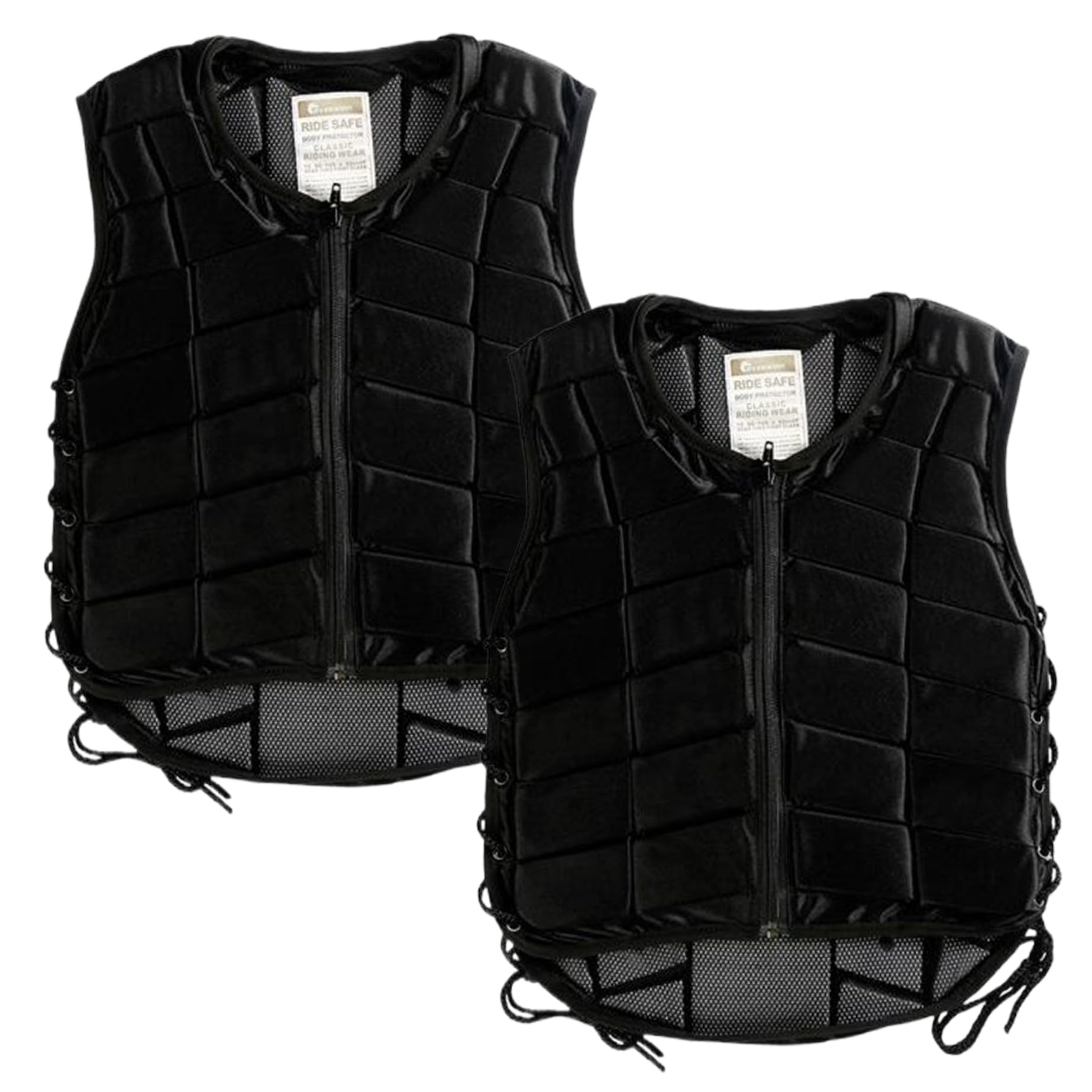Jorzer Gilet d'équitation avec Fermeture éclair, Gilet de Protection Antichoc, Sangle réglable, d'équitation Doux et Respirant pour Femmes, garçons, Filles et Enfants